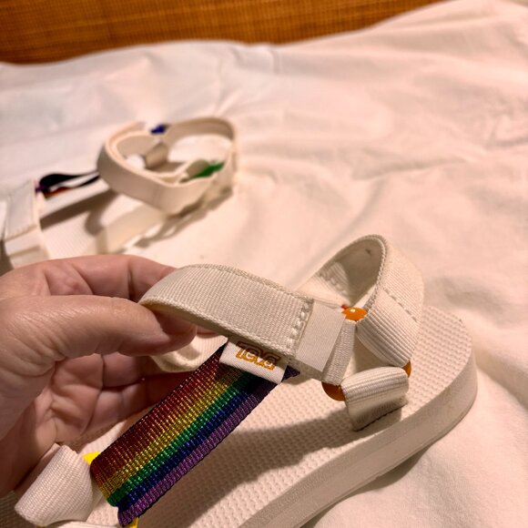 Teva Original Universal Pride Sandals in White - Picture 3 of 5